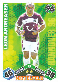 Leon Andreasen Hannover 96 2010/11 Topps MA Bundesliga #98